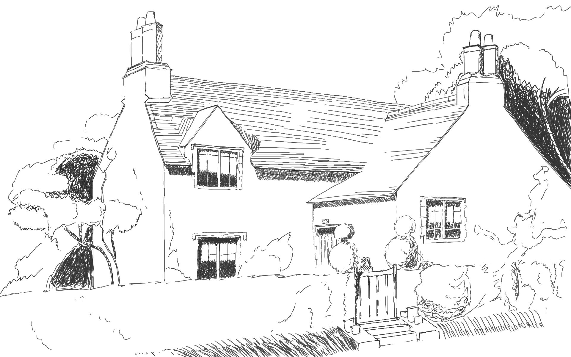 《画迹绘图》钢笔画 临摹 房屋