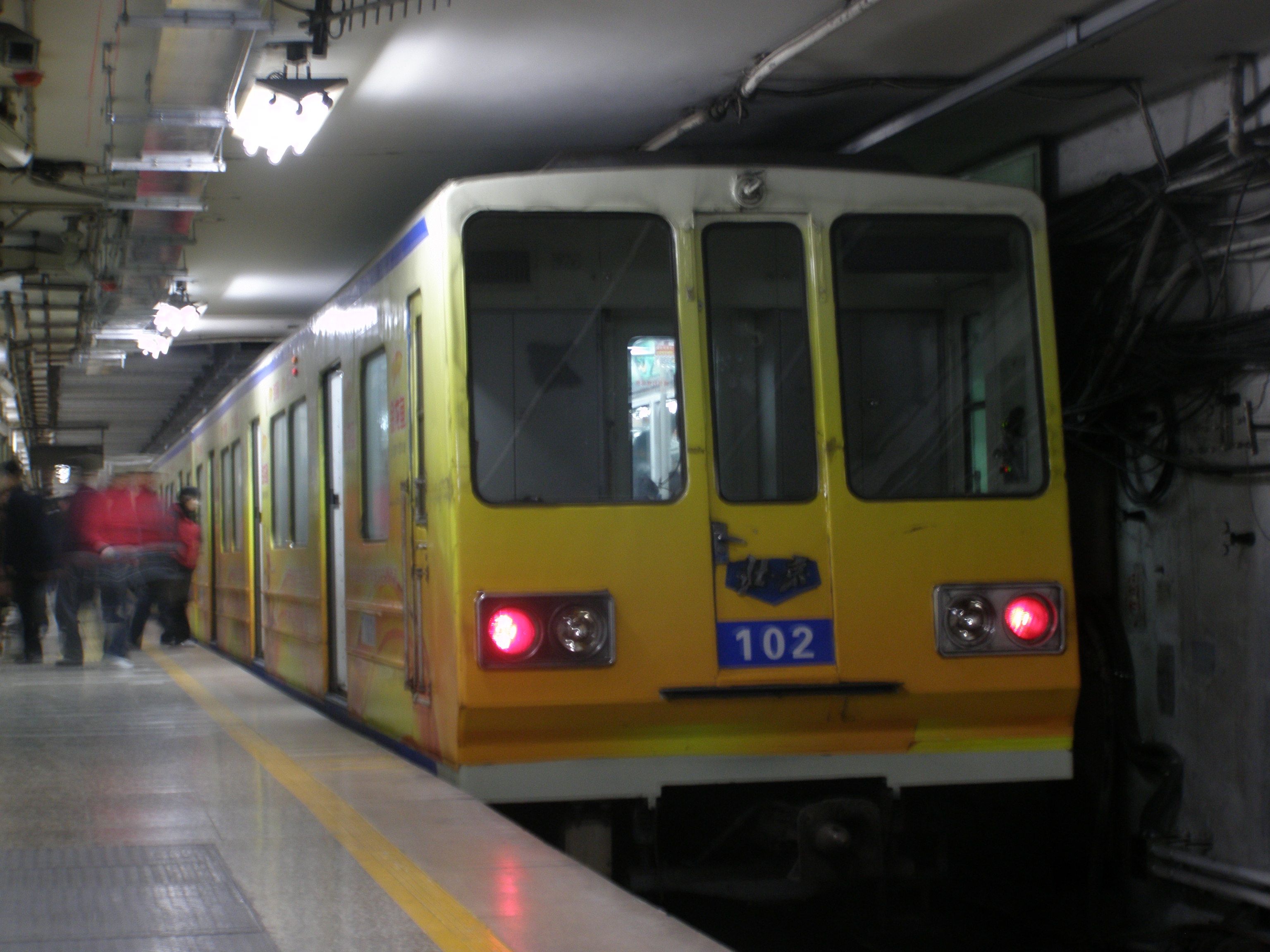 北京地铁 2号线 老车 dk16 t102 进站 原声