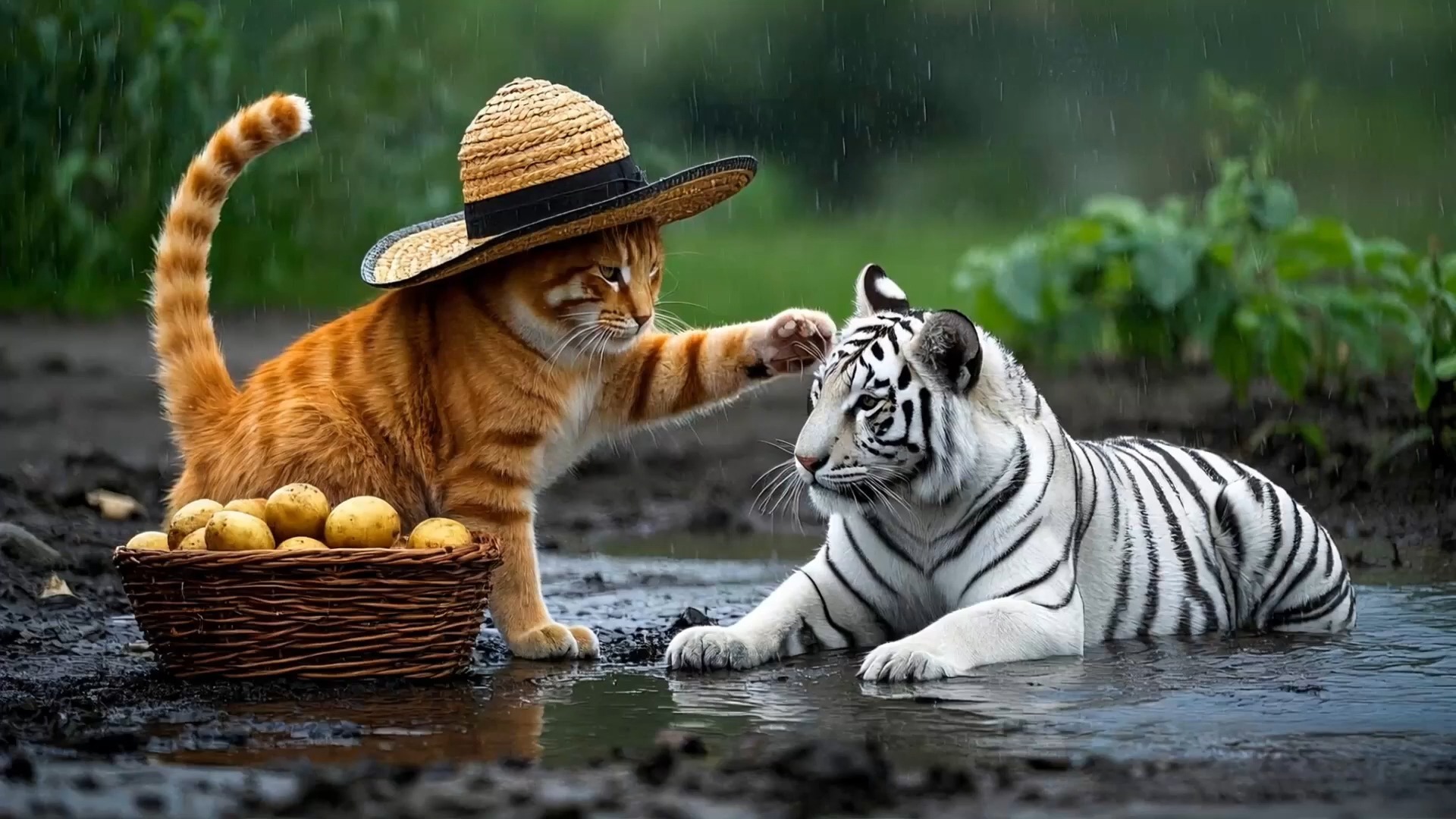 小猫和他的老虎朋友