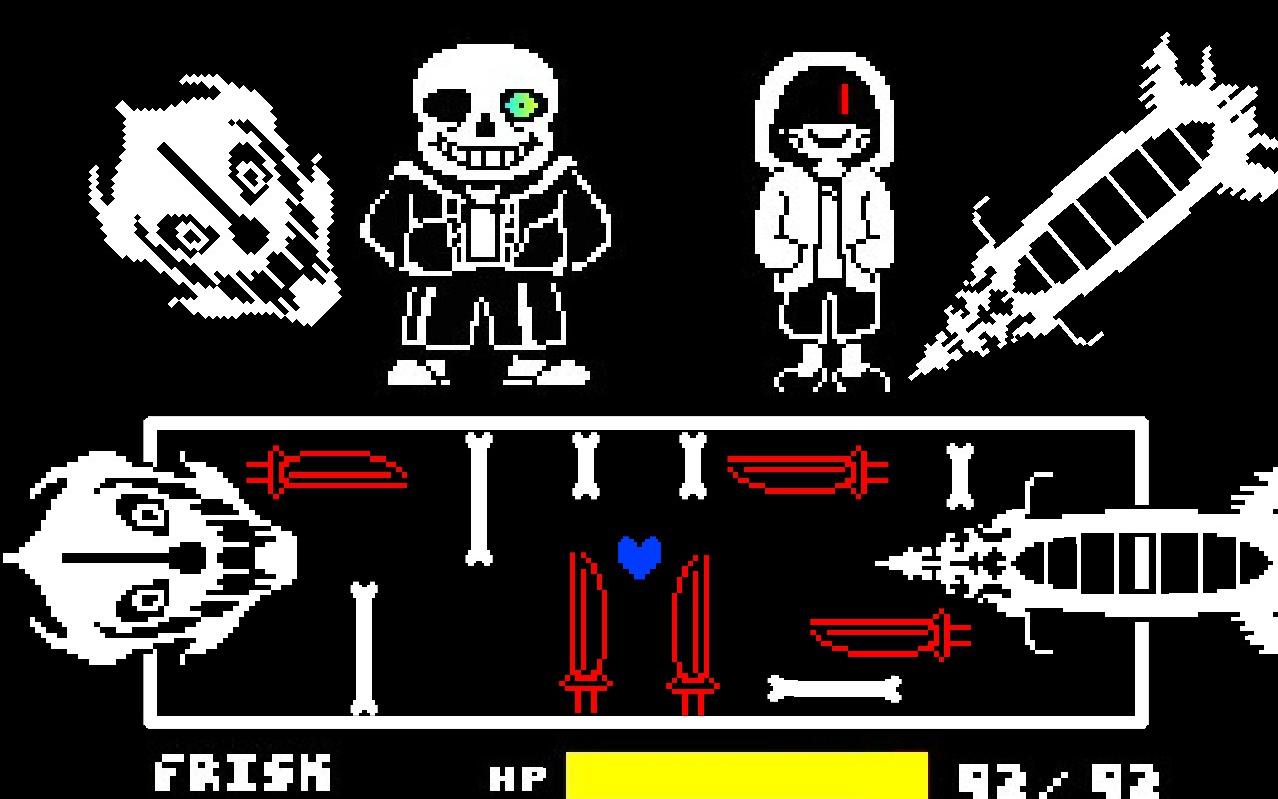 【double bad time】sans 和 sschara的双重审判无伤_哔哩哔哩_bili