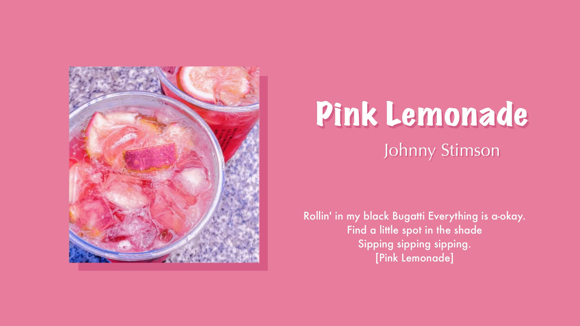 日推歌单夏日梦幻童趣粉红柠檬水pinklemonade