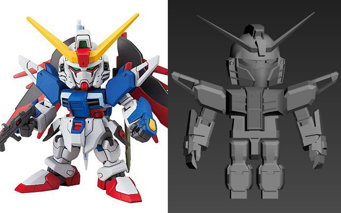 【3dmax建模】从box开始布线,超详细3d高达模型完整教学