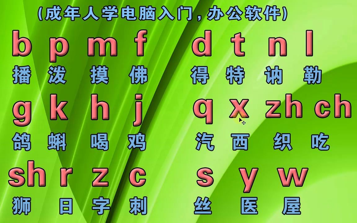 成人自學拼音字母表,零基礎入門教程,打字快