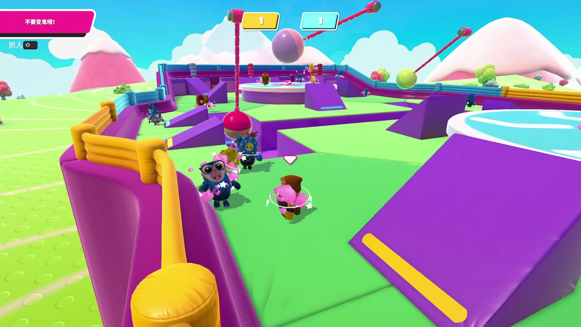 fallguys 大哥们的对决.第二关吃鸡不是梦!