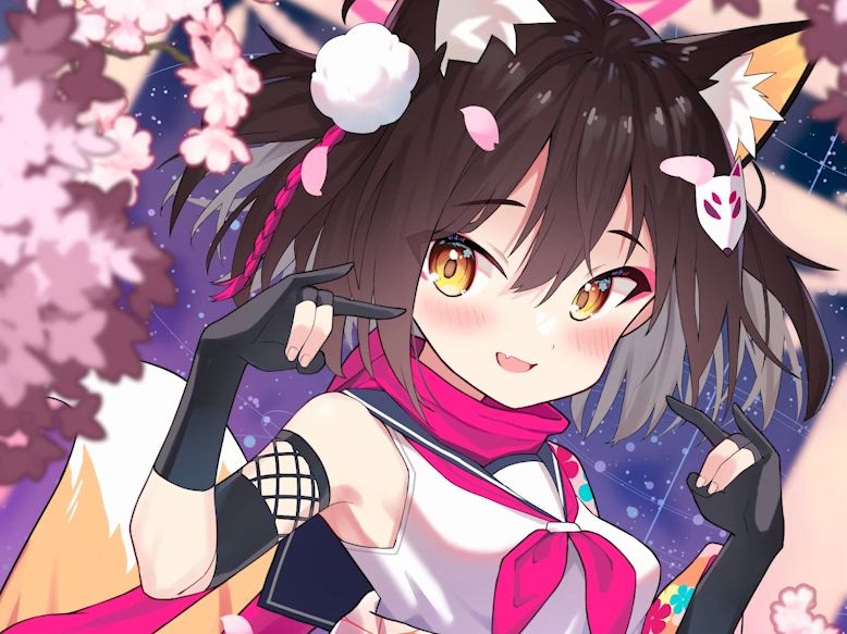 【绘画过程】夜-樱 | 久田泉奈