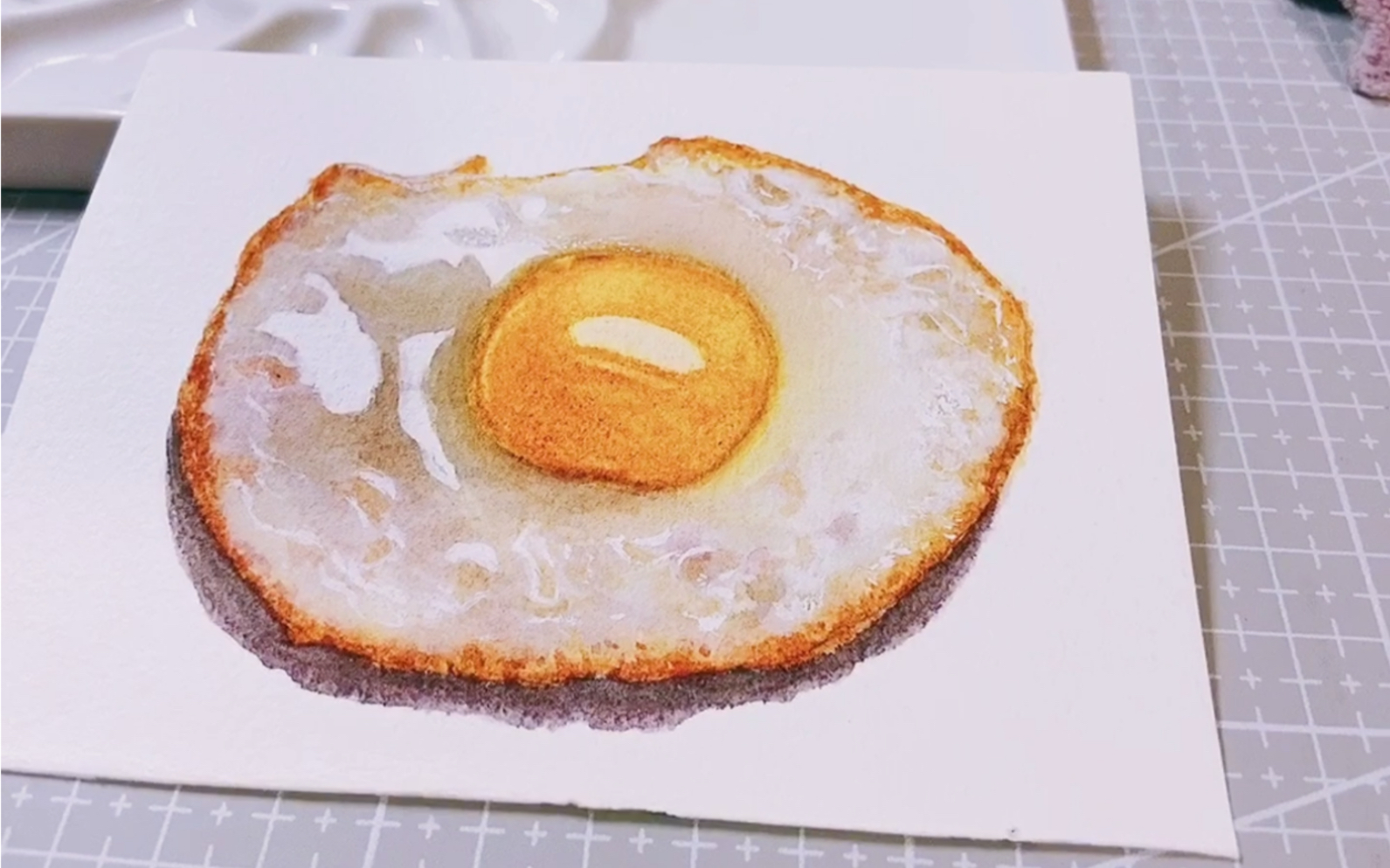 【水彩练习】画个煎蛋～溏心滴