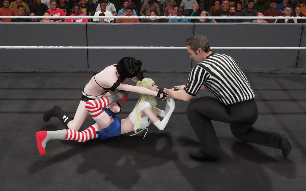 [图]WWE2K19黑岩vs岛风 真是一场精彩的对决！