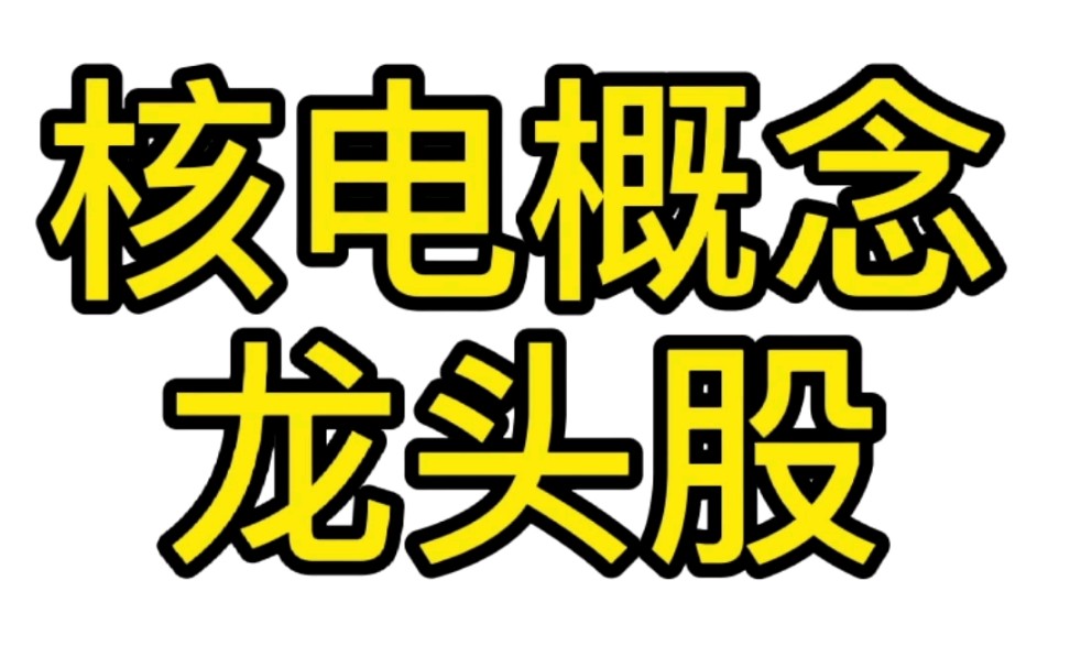 核电概念龙头股哔哩哔哩bilibili