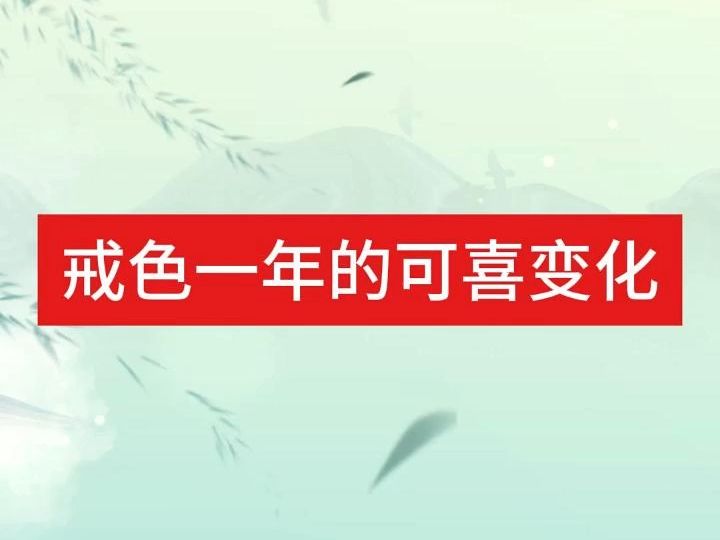 戒色一年的可喜变化 和大家分享下 希望你们也能早日戒除 戒色是当代男人必修课 学校老师家长没有教的知识哔哩哔哩bilibili