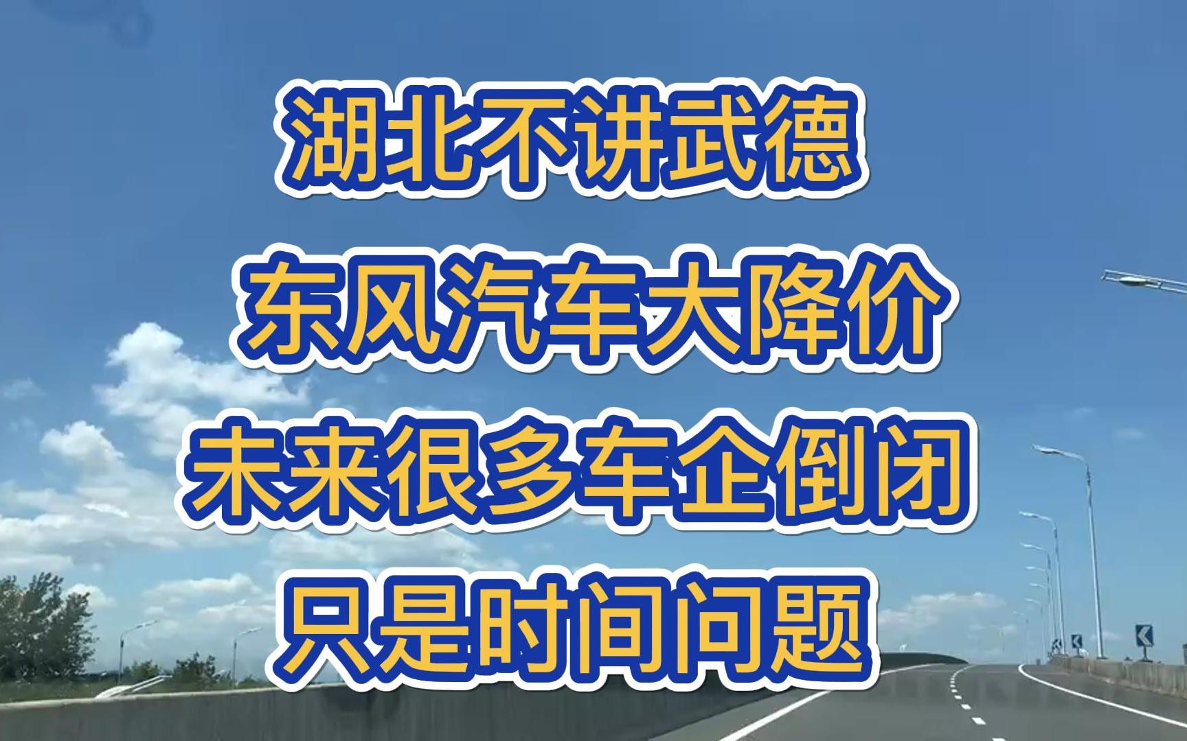 湖北不讲武德,东风汽车大降价,未来很多车企倒闭只是时间问题哔哩哔哩bilibili