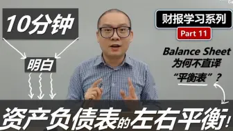 10分钟明白资产负债表的左右平衡！【财报学习】Financial Report Reading (Part 11)