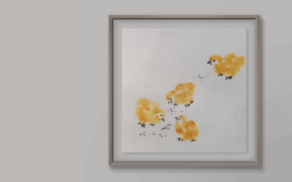 【国画-小鸡仔】可可爱爱的写意小鸡仔原来这样画