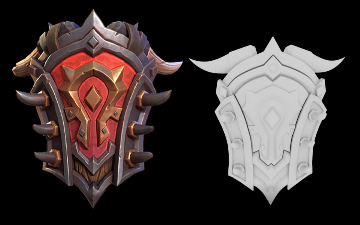 【maya零基础建模】游戏道具《骑士盾牌》模型_哔哩哔哩_bilibili