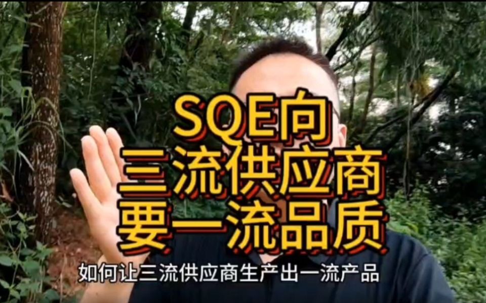 老板责令SQE,要让三流的供应商提供一流的产品品质哔哩哔哩bilibili