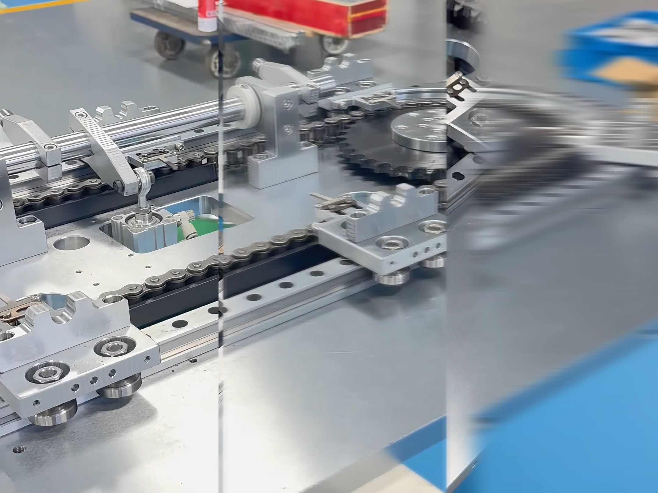 苏州gd环形导轨循环线链条圆弧导轨环形输送机