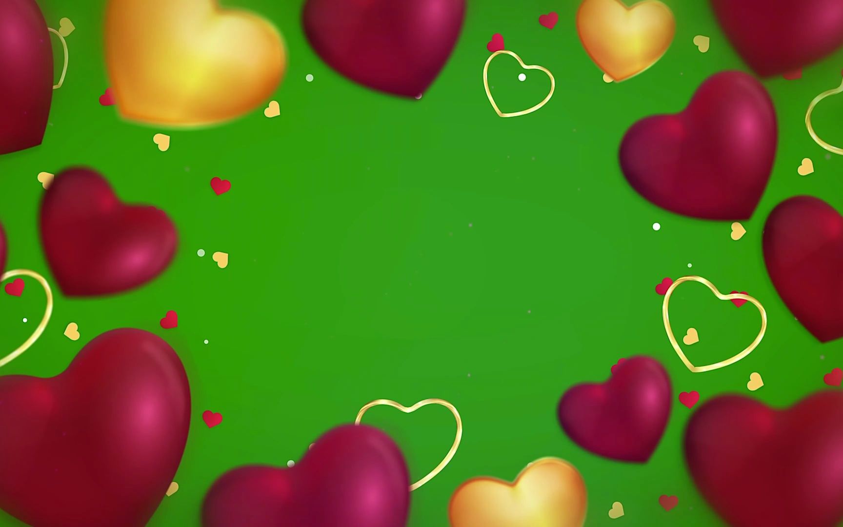 绿幕视频素材爱心