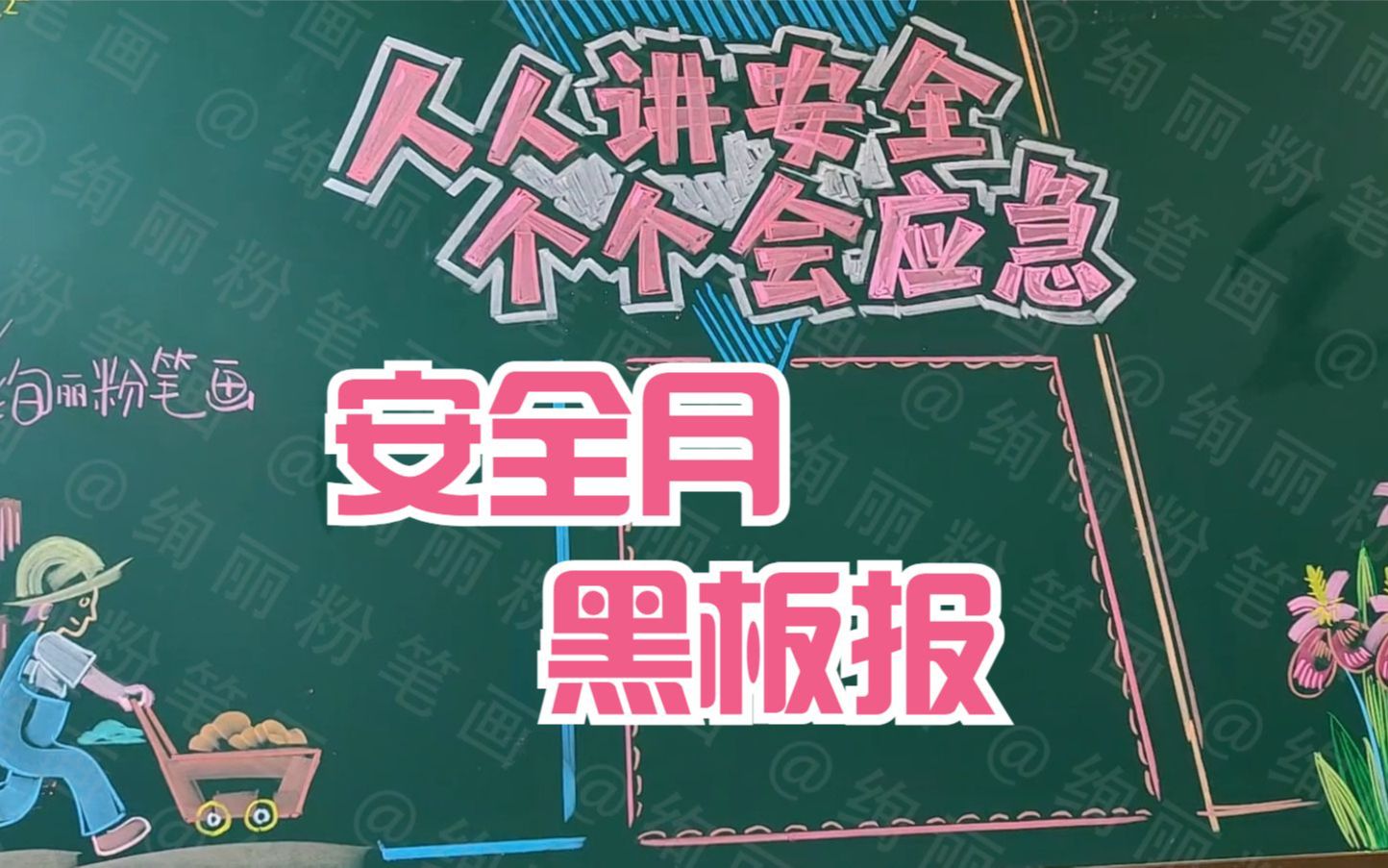 [图]2023安全月黑板报，人人讲安全、个个会应急