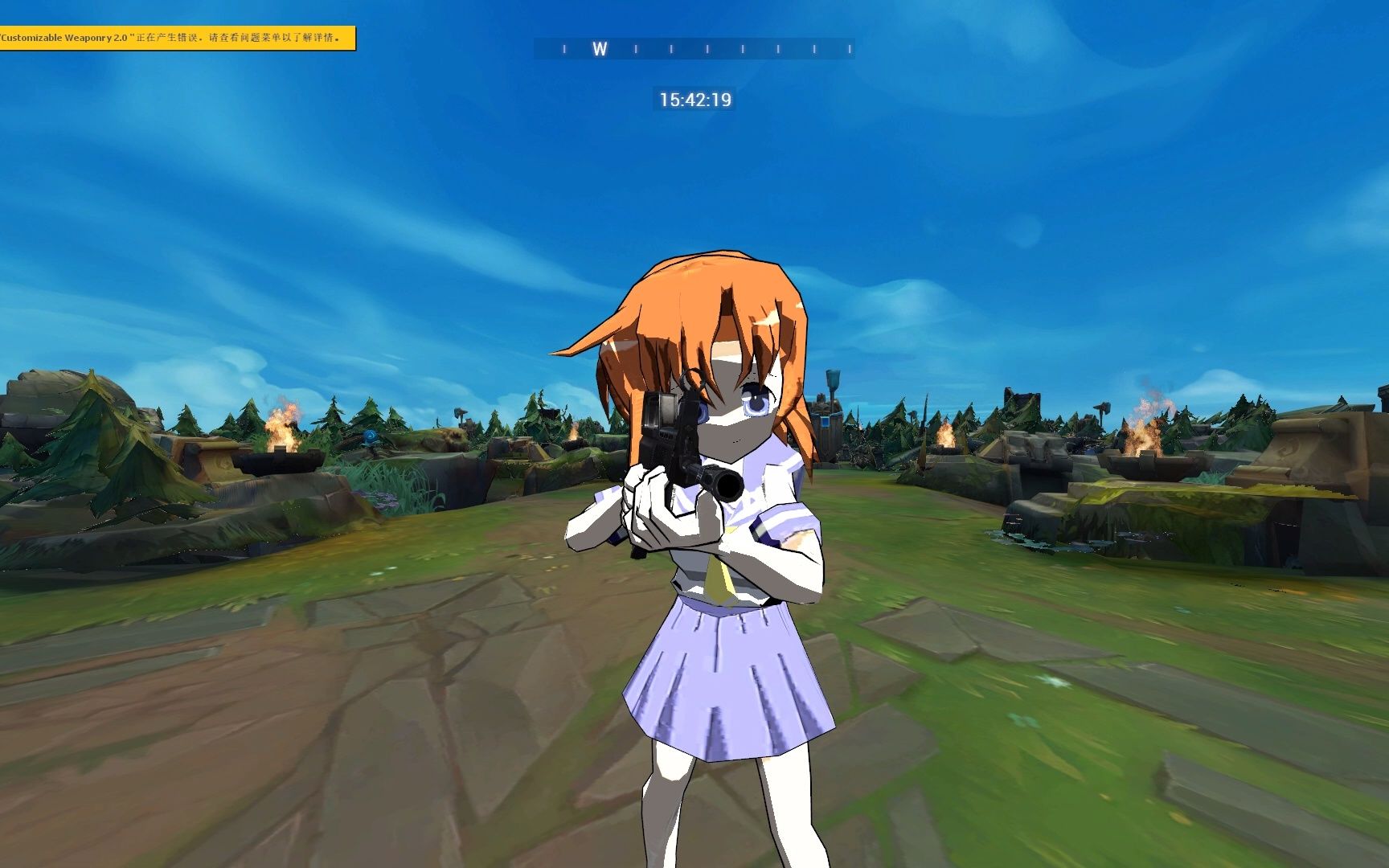 想加入中国军队的龙宫礼奈正在学习使用95式