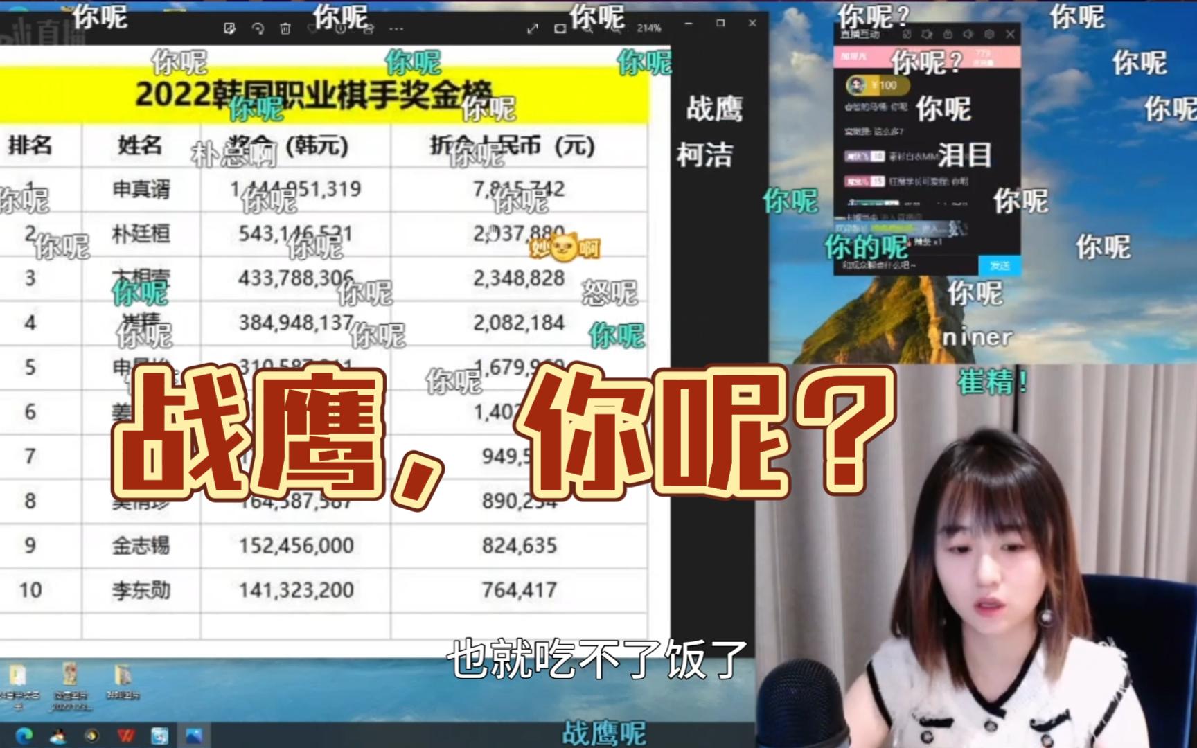 申真胥一年奖金780万,朴廷桓290万崔精200多万,弹幕:战鹰,你呢?桌游棋牌热门视频