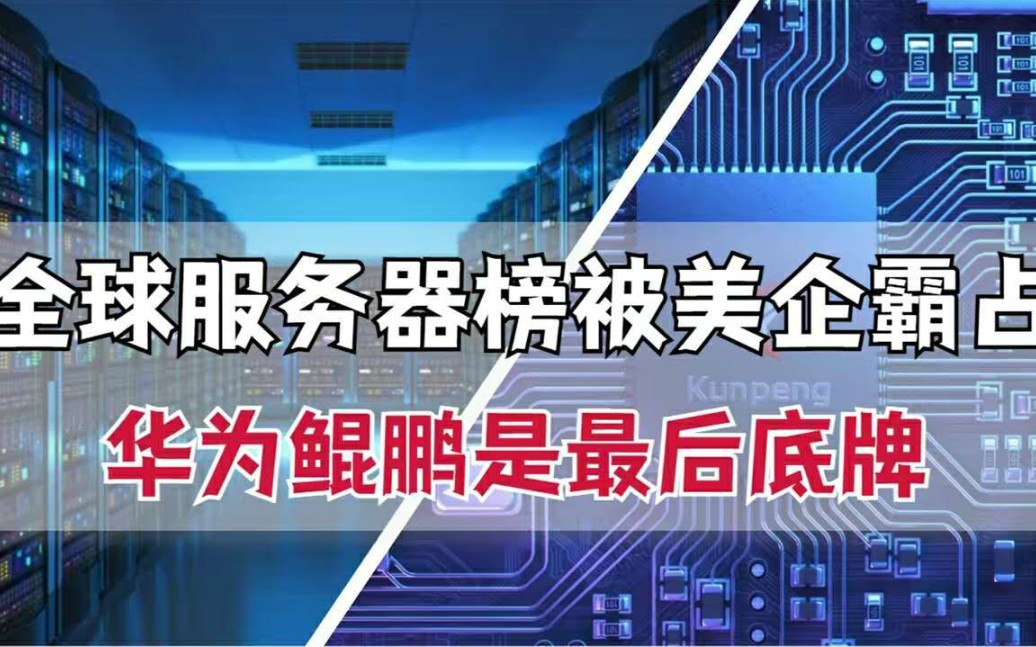 全球服务器市场洗牌,美国科技巨头霸榜,鲲鹏堪称华为最后底牌!哔哩哔哩bilibili