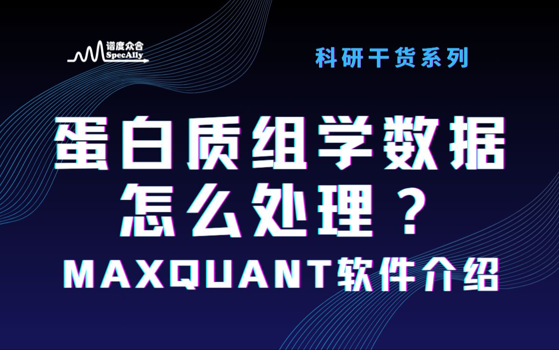 蛋白质组学数据怎么处理?MaxQuant软件介绍哔哩哔哩bilibili