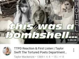 Download Video: 中英双语【Reaction Taylor Swift】泰勒斯威夫特《The Tortured Poets Department》TTPD苦魂诗人阁反应43