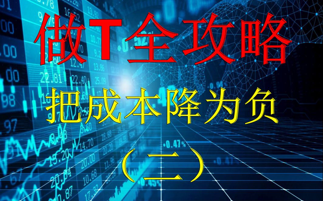 日内做T全攻略——教你把持仓成本降为负(二)!建议收藏!哔哩哔哩bilibili