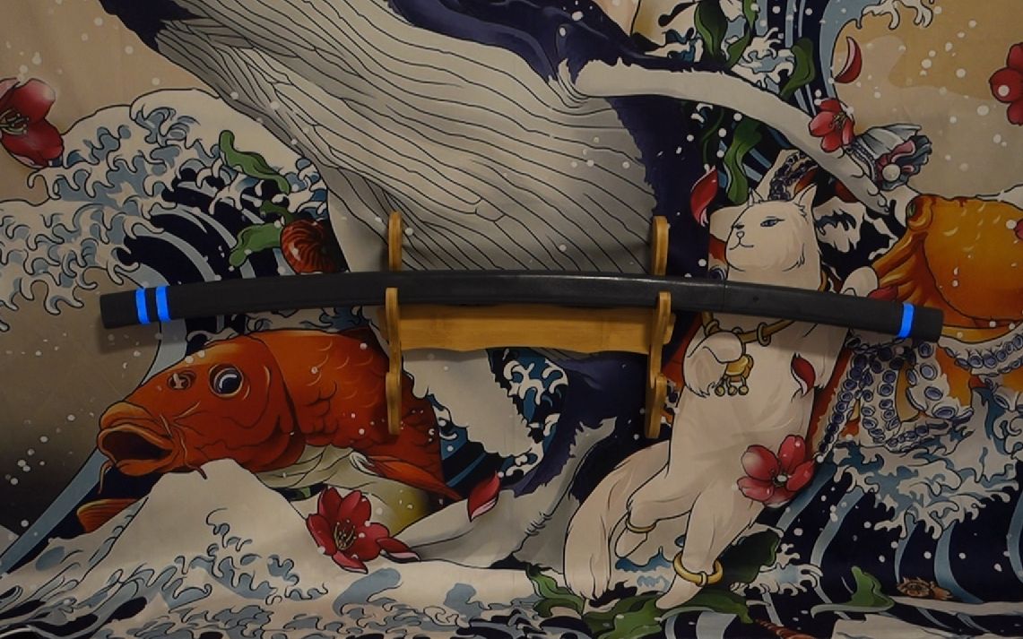 紫光檀木刀橘右京自作无铭