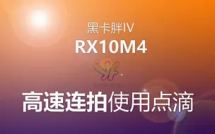 我的黑卡RX10M4使用经验点滴：高速连拍