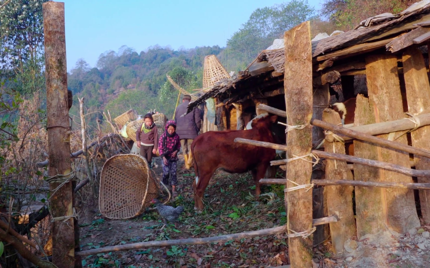 尼泊尔山区农村生活图片