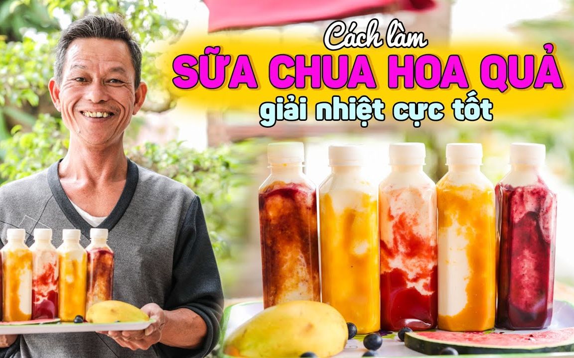 [图]Sữa Chua Hoa Quả Thơm Mát, Giải Nhiệt Cực Tốt 手工水果酸奶