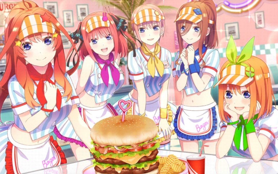 五等分的新娘活动剧情五胞胎姐妹们的汉堡店来点5倍的笑容与薯条吧
