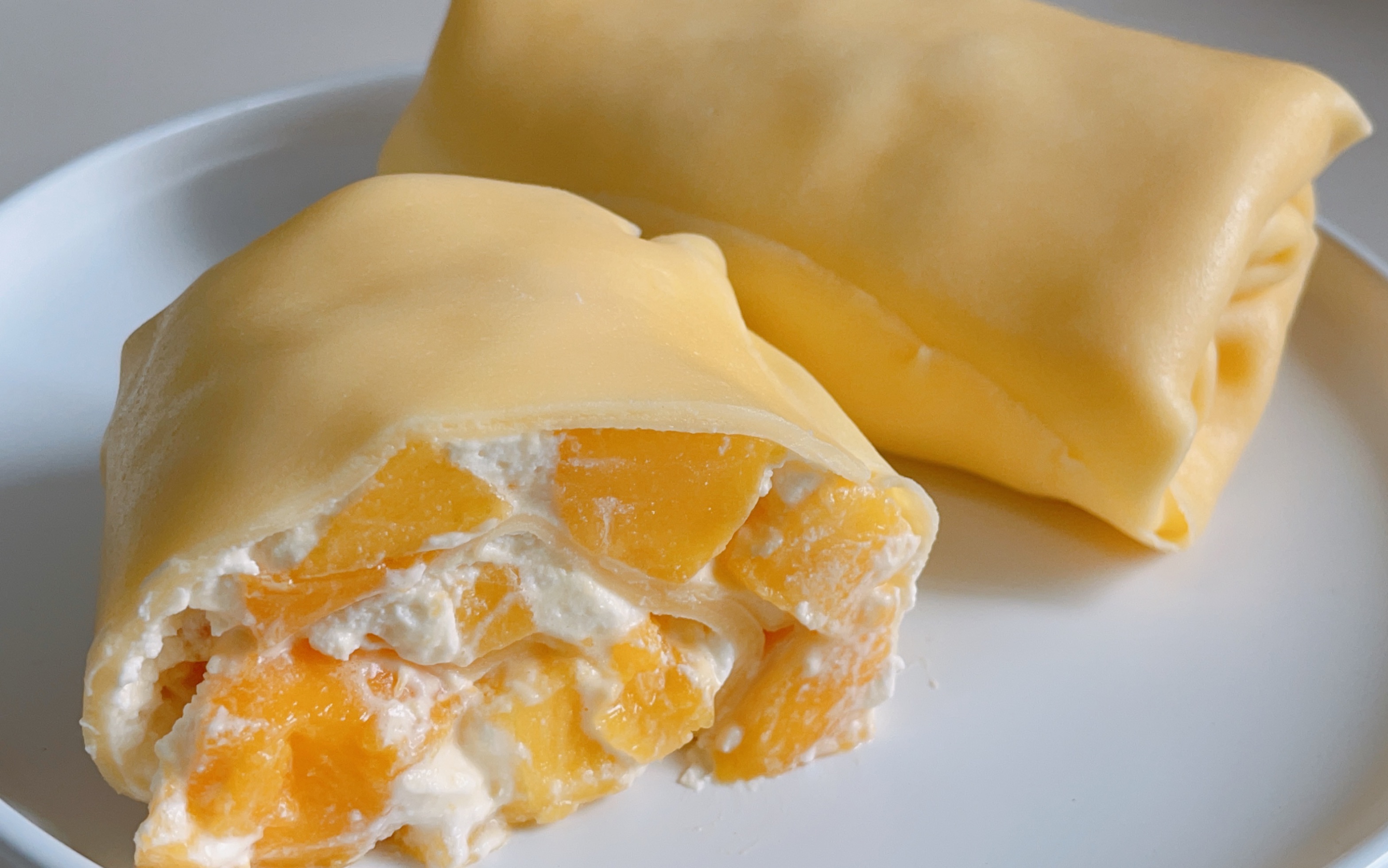 零失败芒果毛巾卷 免烤箱 好吃不腻