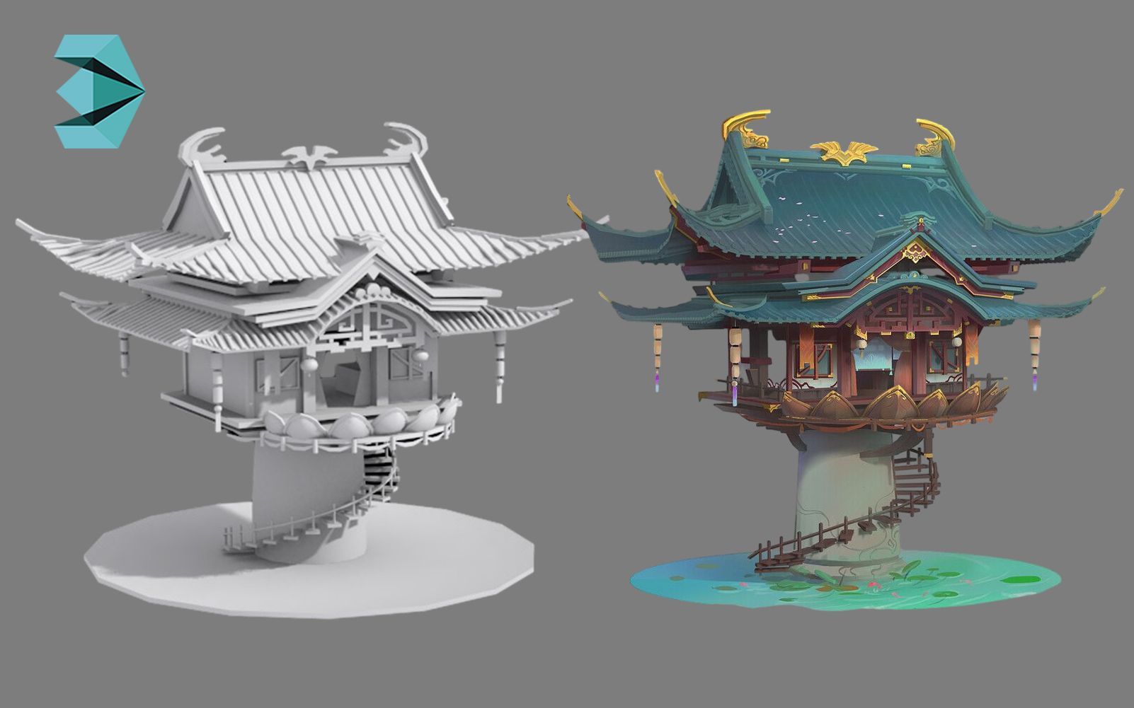 【3dmax场景建模】古建筑场景怎么建模?