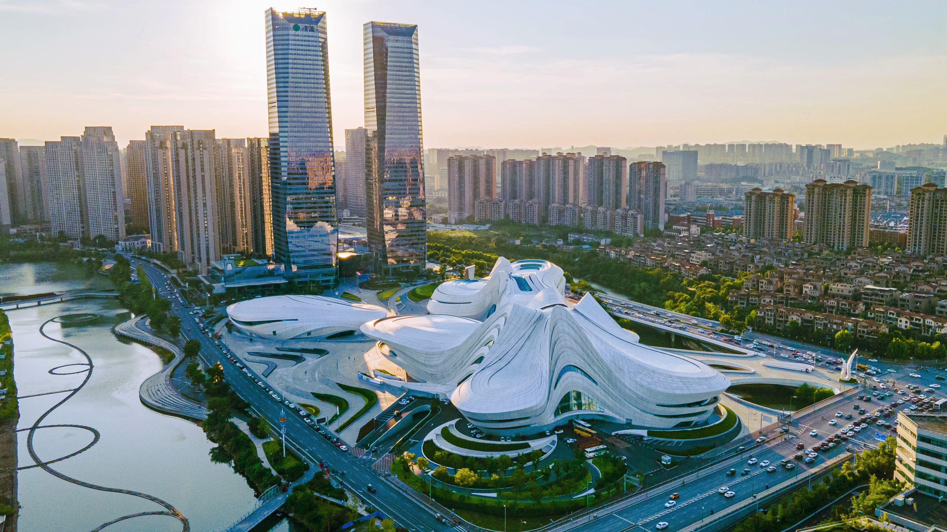 【长沙梅溪湖文化艺术中心航拍】真香!