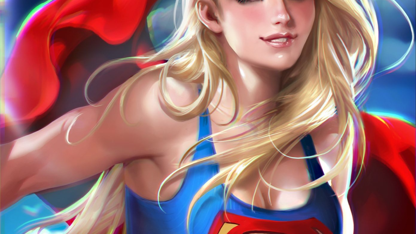 sakimichan绘画过程 第八期 女超人