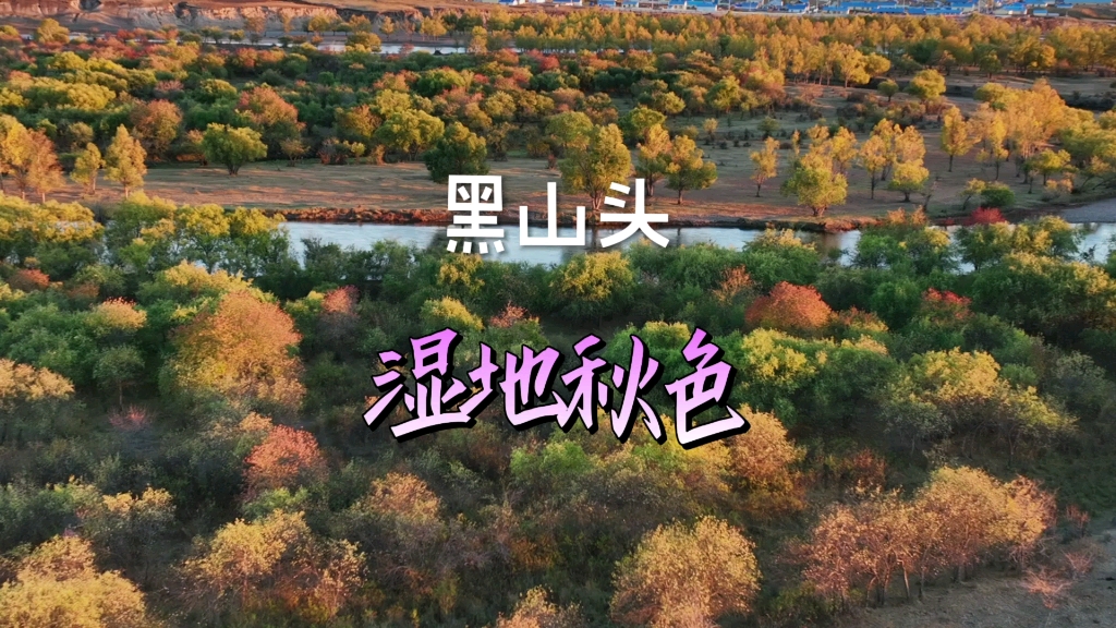 呼伦贝尔黑山头,日落山看湿地秋色.哔哩哔哩bilibili