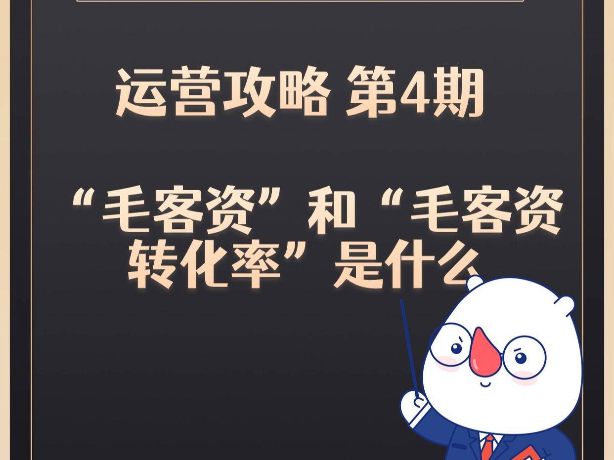 第4集【运营攻略】 《互联网毛客资概念讲解》哔哩哔哩bilibili