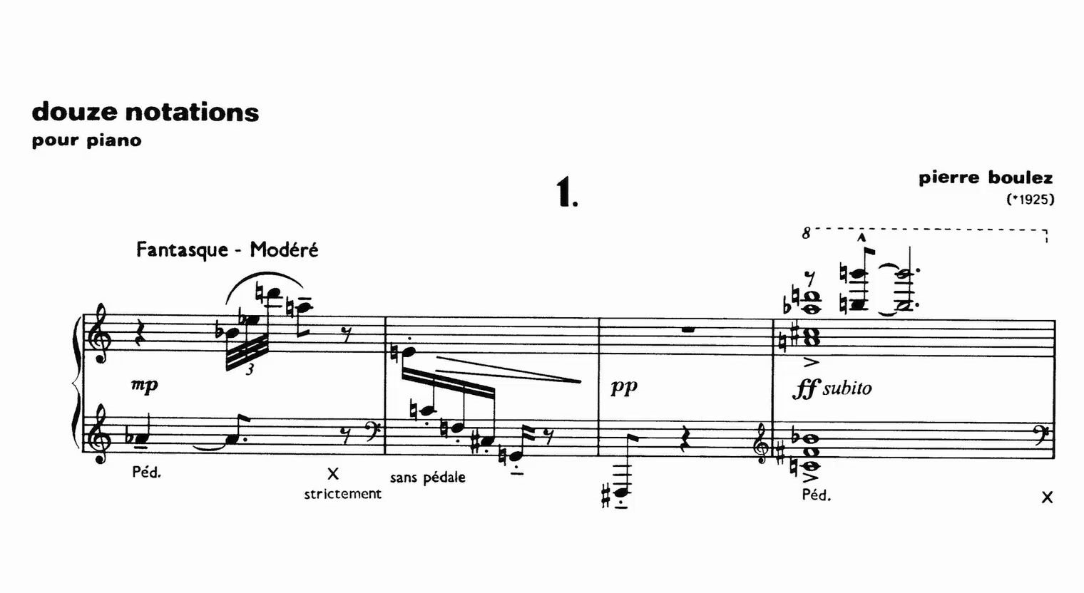 [图]【曲谱】布列兹：十二记谱法 (1945) I-VII-IV-III-II （皮埃尔-洛朗·埃玛尔）