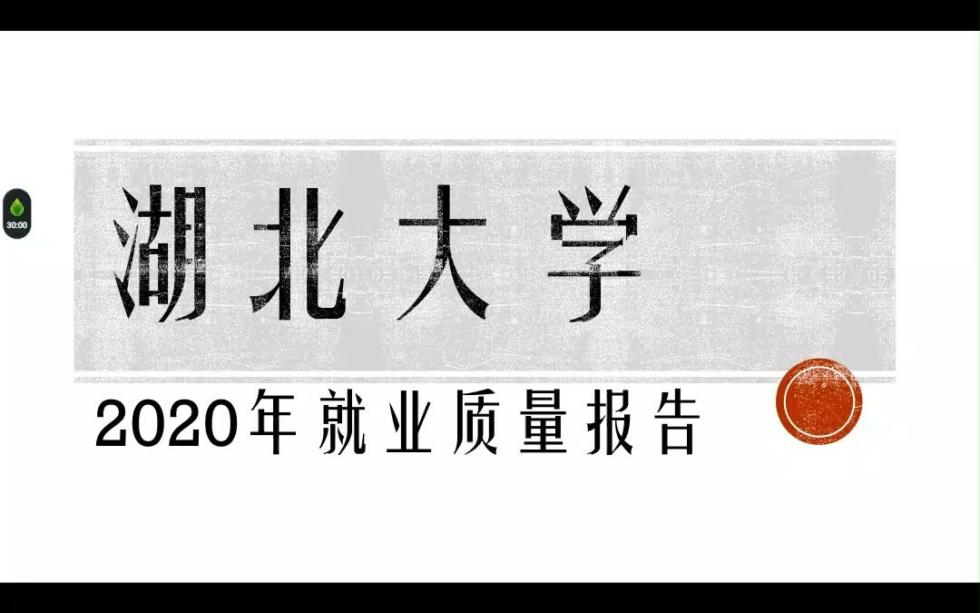 湖北大学2020年就业质量报告哔哩哔哩bilibili