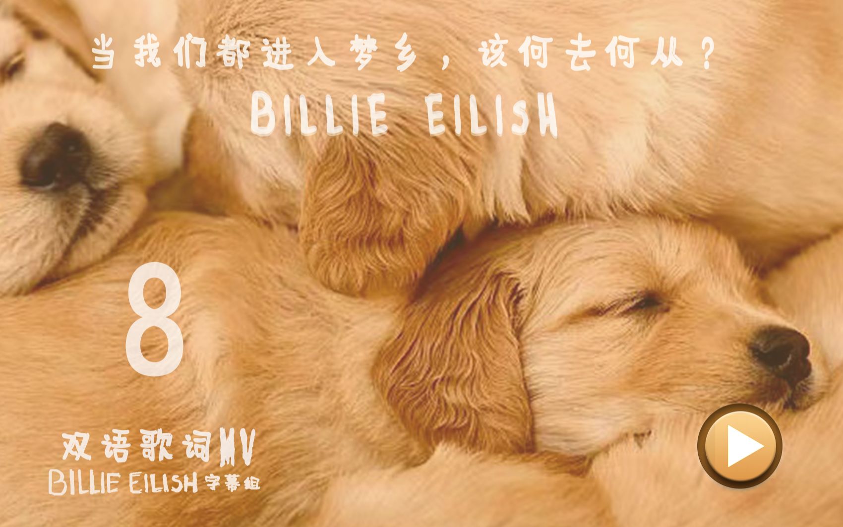 [图]【 8 | 梦游专MV合辑】碧梨Billie Eilish《当我们都进入梦乡，该何去何从？》双语歌词MV【BillieEilish字幕组】