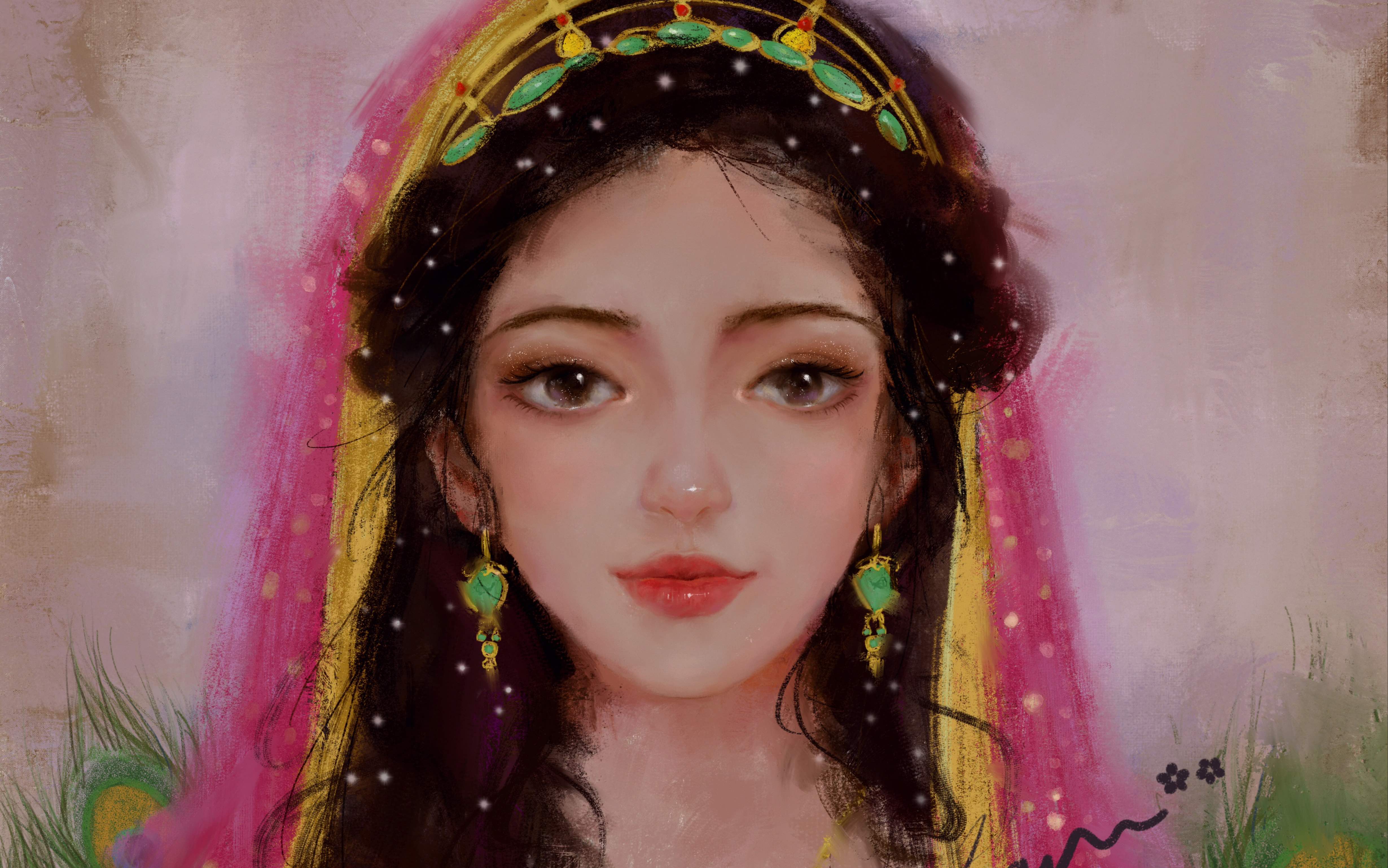 【procreate】涂一个夏日蜂蜜香气的茉莉公主|ipad绘画