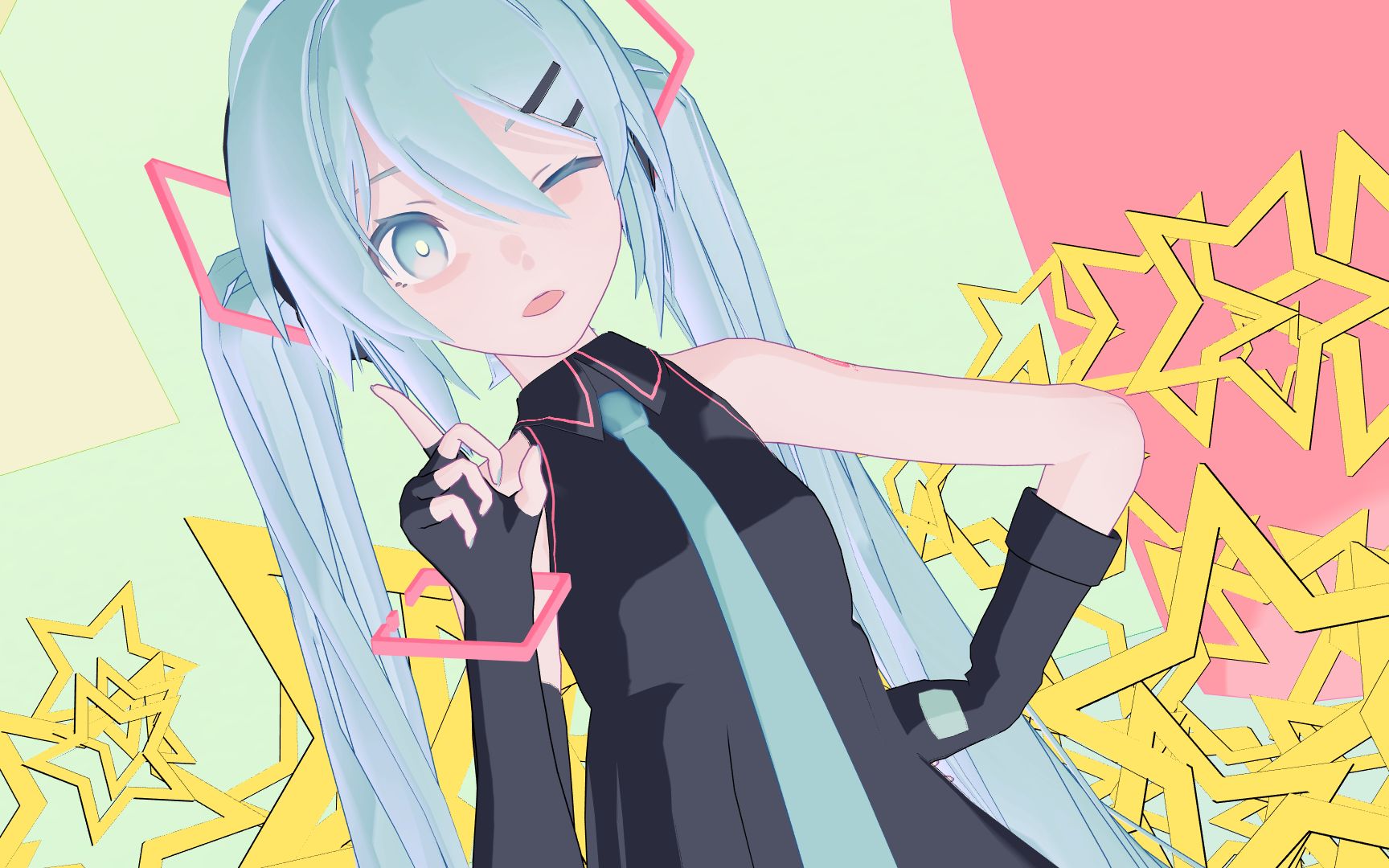 mmd2d渲78可爱组曲78生日快乐我可爱的miku酱