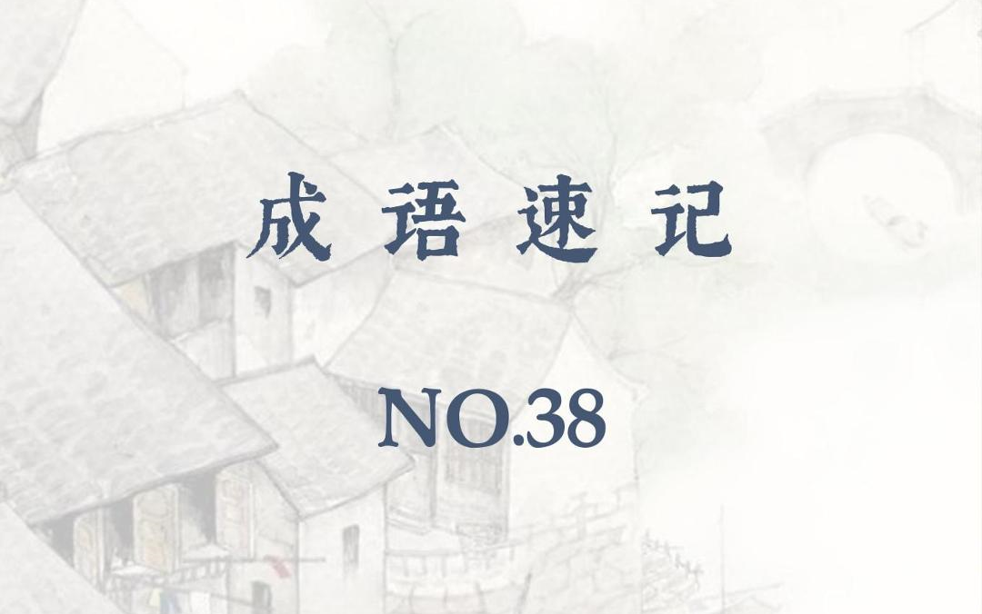 成语速记NO.38不即不离哔哩哔哩bilibili