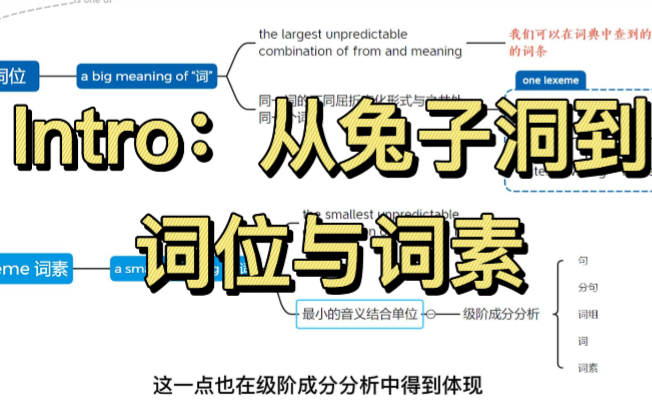 2.Intro:从“兔子洞”到词位(Lexeme)与词素(Morpheme)哔哩哔哩bilibili