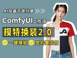 Descargar video: 【comfyui工作流】10月最新！模特换装2.0！最强插件CatVTON！丝滑实现模特自由，无需电脑配置要求！comfyui教程/工作流/电商模特