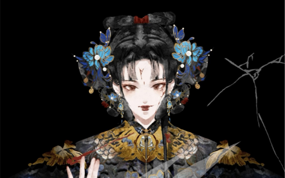 大英博物馆蝶纹云肩拟人