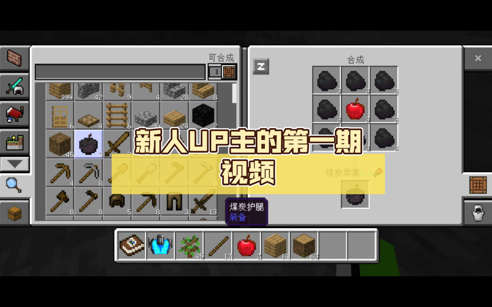 新人up主的第一期视频(我的世界)