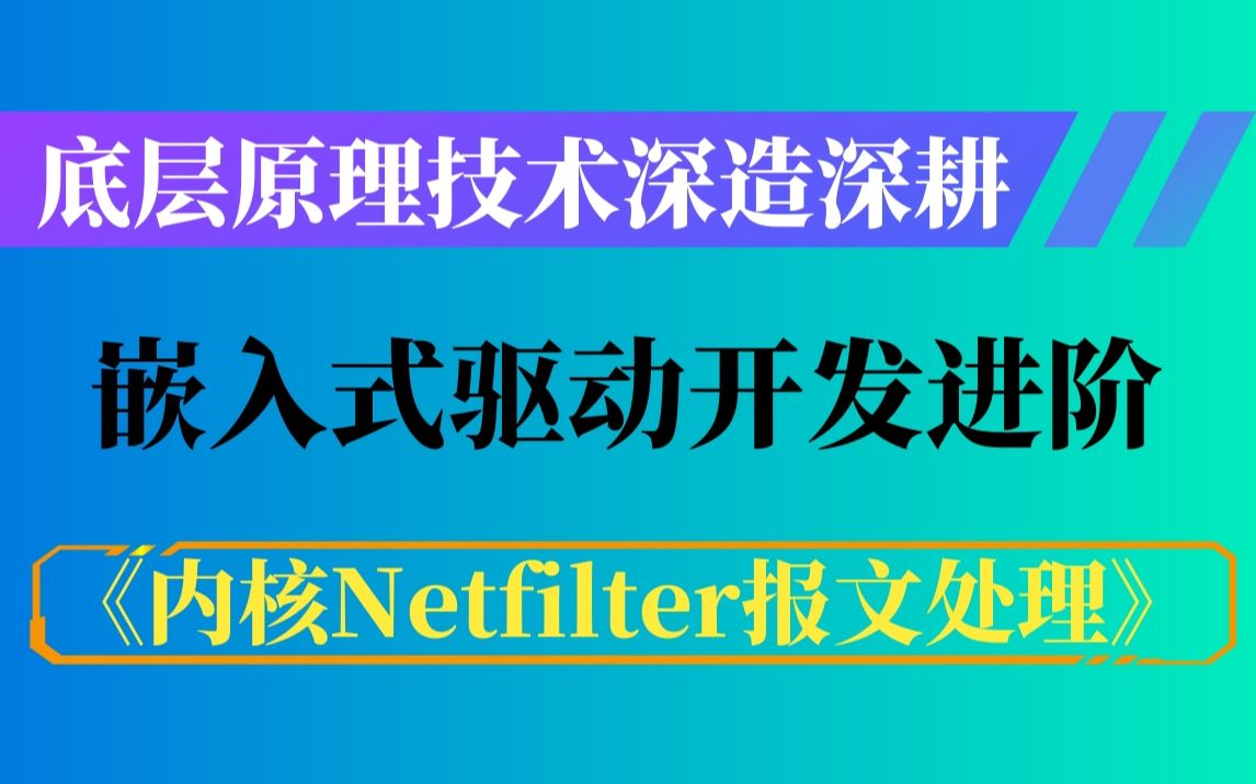 [图]【底层原理技术深造深耕】剖析Linux内核《Netfilter报文处理》|内存调优/文件系统/进程管理/设备驱动/网络协议栈