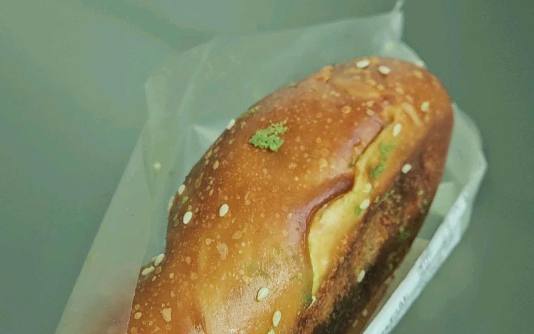 美美减脂!美团象大厨抹茶碱水面包,好吃,爱吃